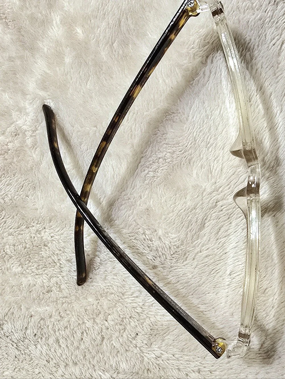 Nine West Clear Frames with Tortoiseshell Temple Accents +1.50